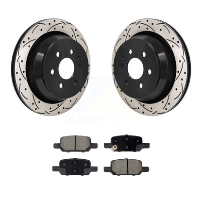 Drilled Slot Brake Rotors Ceramic Pad Rear Kit For Chevrolet Colorado GMC Canyon