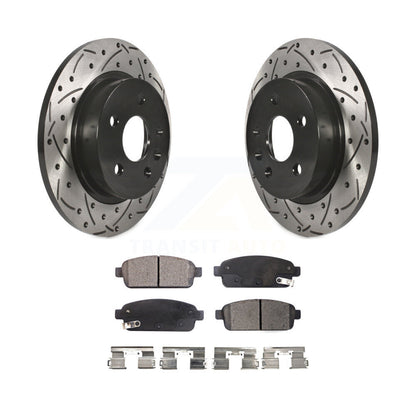 Drill Slot Brake Rotor Semi-Metallic Pad Rear Kit For Chevrolet Cruze Trax Buick