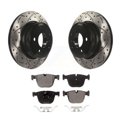 Drilled Slot Brake Rotor & Semi-Metallic Pad Rear Kit For 2009 BMW X6 From 10 08