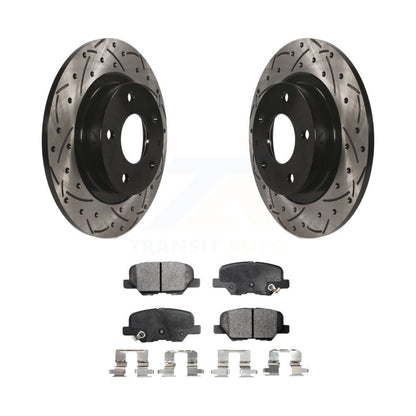 Drilled Slot Disc Brake Rotor & Semi-Metallic Pad Rear Kit For 2014-2015 Mazda 6