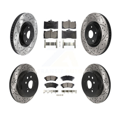 Brake Rotor & Semi-Metallic Pad Front Rear Kit (6Pc) For Lexus IS300 IS350 GS350