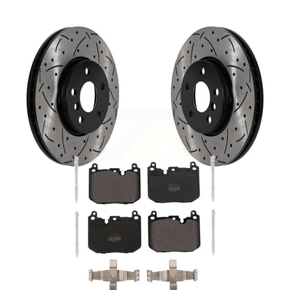 Drilled Slot Brake Rotor & Semi-Metallic Pad Front Kit For Mini Cooper Clubman S