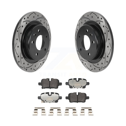 Drill Slot Disc Brake Rotor Semi-Metallic Pad Rear Kit For Chevrolet Equinox GMC