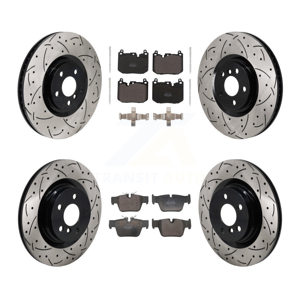 Disc Brake Rotor & Semi-Metallic Pad Front Rear Kit (6Pc) For BMW X2 Mini Cooper