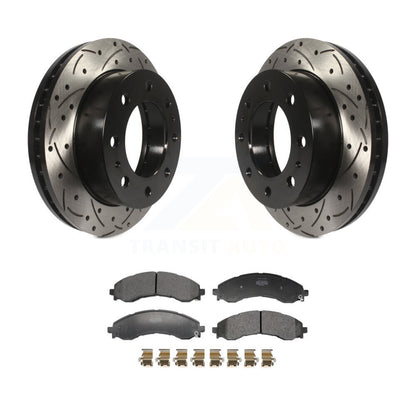 Drill Slot Brake Rotor Semi-Metallic Pad Front Kit For GMC Chevrolet Savana 2500