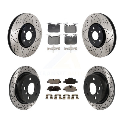 Drilled Slot Disc Brake Rotor & Semi-Metallic Pad Front Rear Kit For Mini Cooper