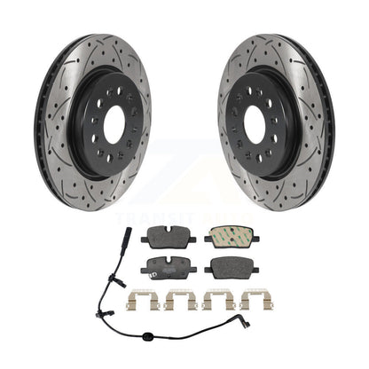 Drill Slot Brake Rotors Semi-Metallic Pad Rear Kit For Chevrolet Traverse Blazer