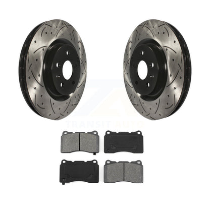 Drilled Slot Brake Rotors Semi-Metallic Pad Front Kit For Pontiac G8 Buick Regal