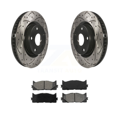Drill Slot Brake Rotors Semi-Metallic Pad Front Kit For Toyota Camry Lexus ES350
