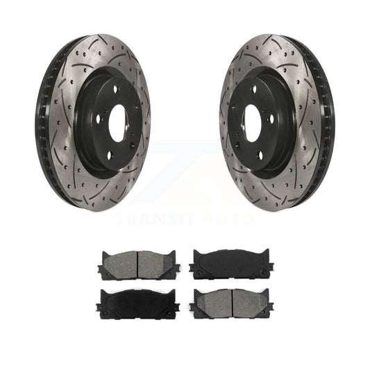 Drill Slot Brake Rotors Semi-Metallic Pad Front Kit For Toyota Camry Lexus ES350