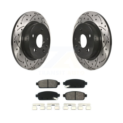 Drill Slot Brake Rotor Semi-Metallic Pad Rear Kit For Chevrolet Cruze Trax Buick
