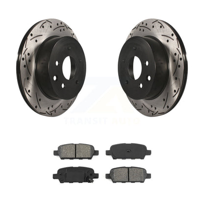Drill Slot Brake Rotor Semi-Metallic Pad Rear Kit For Nissan Rogue Sport Qashqai
