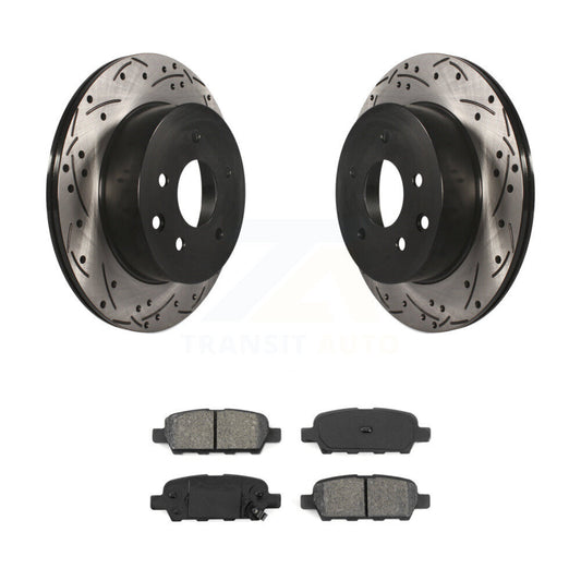 Drill Slot Brake Rotor Semi-Metallic Pad Rear Kit For Nissan Rogue Sport Qashqai