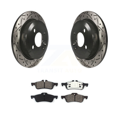 Coated Drilled Slot Disc Brake Rotors Semi-Metallic Pad Rear Kit For Mini Cooper