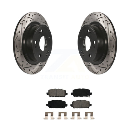 Drill Slot Disc Brake Rotors Semi-Metallic Pad Rear Kit For 2016-2022 Honda HR-V