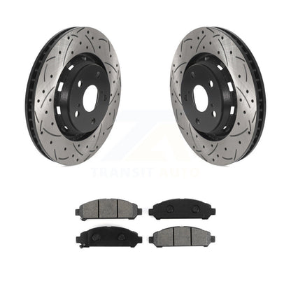 Drilled Slot Brake Rotors Semi-Metallic Pad Front Kit For 2009-2016 Toyota Venza