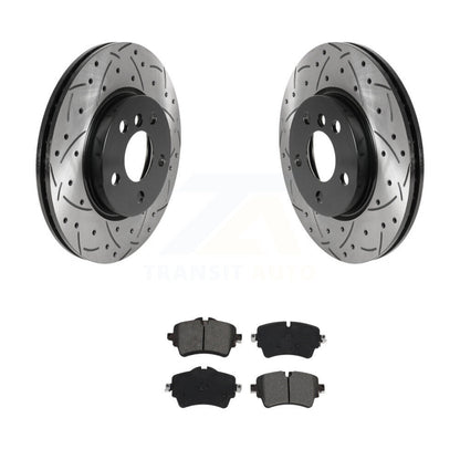 Drill Slot Disc Brake Rotors Semi-Metallic Pad Front Kit For Mini Cooper Clubman