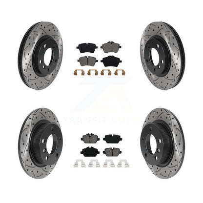 Drill Slot Brake Rotors Semi-Metallic Pad Front Rear Kit For Mini Cooper Paceman
