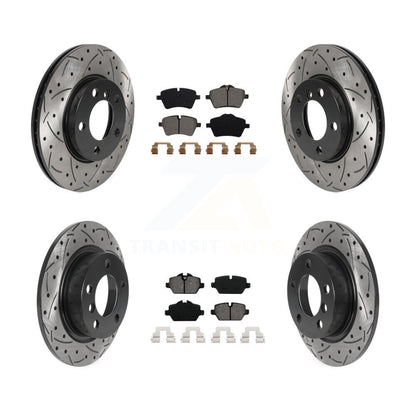 Drill Slot Brake Rotors Semi-Metallic Pad Front Rear Kit For Mini Cooper Paceman