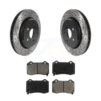 Drill Slot Brake Rotors Semi-Metallic Pad Rear Kit For Jeep Grand Cherokee Dodge