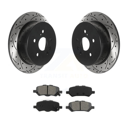 Drilled Slot Brake Rotor & Semi-Metallic Pad Rear Kit For 2009-2016 Toyota Venza