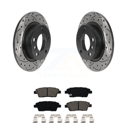 Drilled Slot Brake Rotor & Semi-Metallic Pad Rear Kit For Mini Cooper Countryman