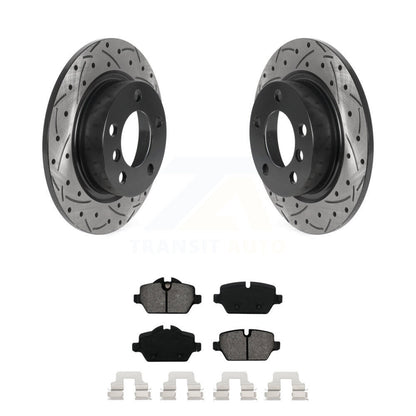Drilled Slot Brake Rotor & Semi-Metallic Pad Rear Kit For Mini Cooper Countryman