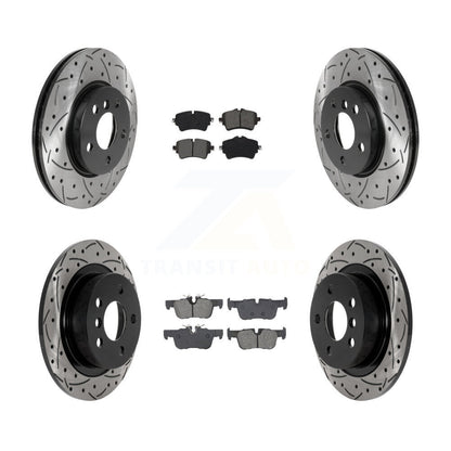 Drill Slot Brake Rotors Semi-Metallic Pad Front Rear Kit For Mini Cooper Clubman