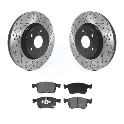 Drill Slot Brake Rotors Semi-Metallic Pad Front Kit For Honda Civic Accord Acura