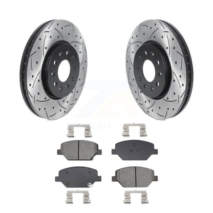 Drilled Slot Brake Rotor & Semi-Metallic Pad Front Kit For Chevrolet Equinox GMC