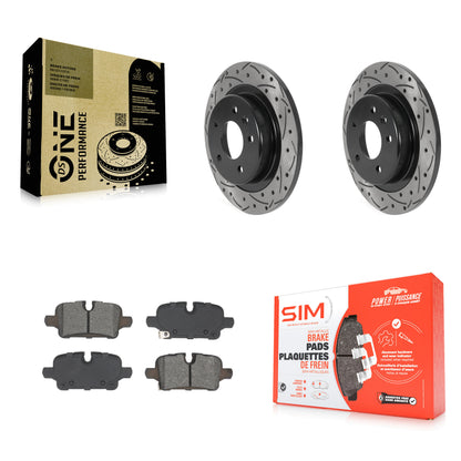 Drill Slot Disc Brake Rotor Semi-Metallic Pad Rear Kit For Chevrolet Equinox GMC