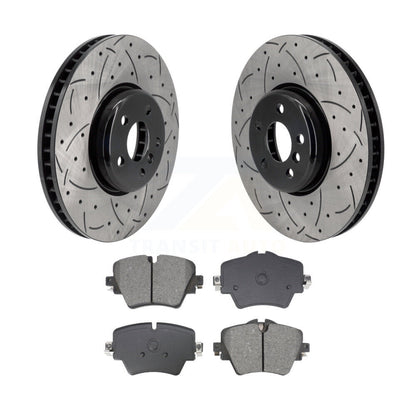 Drill Slot Brake Rotor Semi-Metallic Pad Front Kit For 2021 Toyota GR Supra 2.0L