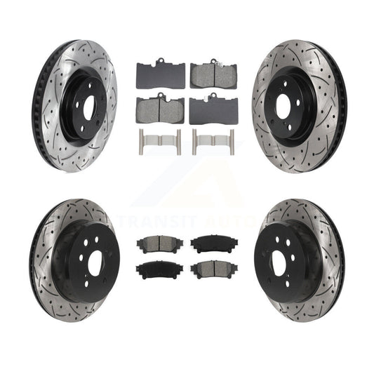 Brake Rotor & Semi-Metallic Pad Front Rear Kit (6Pc) For Lexus IS300 IS350 GS350