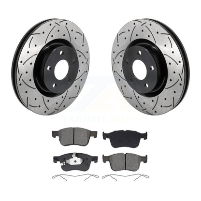 Drill Slot Brake Rotors Semi-Metallic Pad Front Kit For Ford Escape Bronco Sport