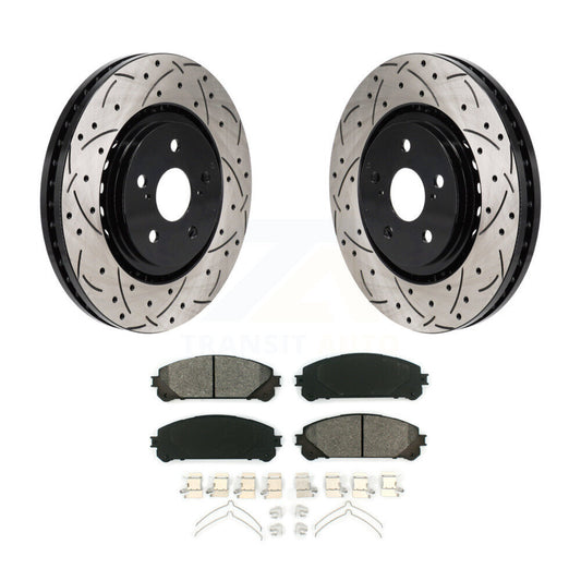 Drill Slot Brake Rotors Semi-Metallic Pad Front Kit For Toyota Sienna RAV4 Prime