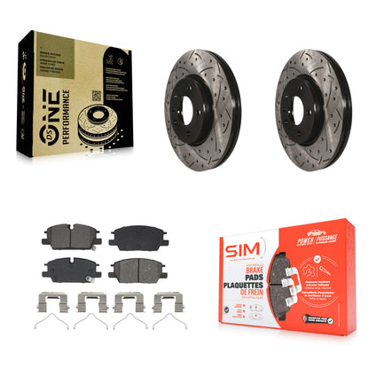 Drilled Slot Brake Rotor & Semi-Metallic Pad Front Kit For Chevrolet GMC Terrain