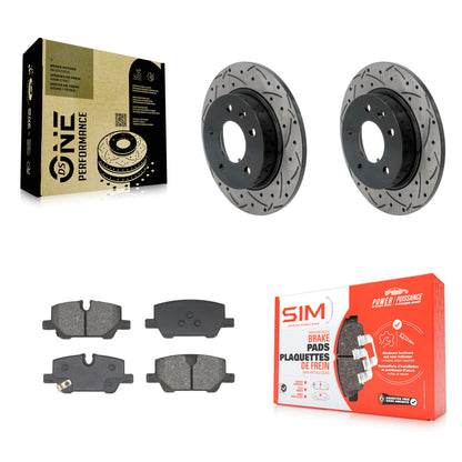 Drilled Slot Brake Rotor Semi-Metallic Pad Rear Kit For Chevrolet Trailblazer GX