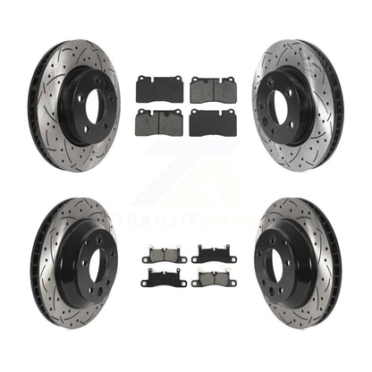 Disc Brake Rotor & Semi-Metallic Pad Front Rear Kit (6Pc) For Volkswagen Touareg