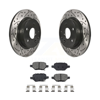 Drilled Slot Brake Rotor & Semi-Metallic Pad Rear Kit For Buick Encore Chevrolet