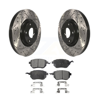 Drilled Slot Brake Rotor & Ceramic Pad Front Kit For Nissan Murano Altima Maxima
