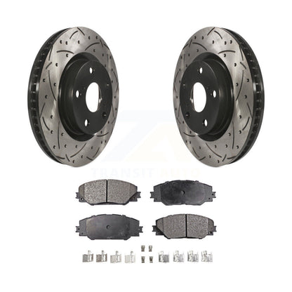 Drill Slot Brake Rotor Ceramic Pad Front Kit For Toyota RAV4 Matrix Pontiac Vibe