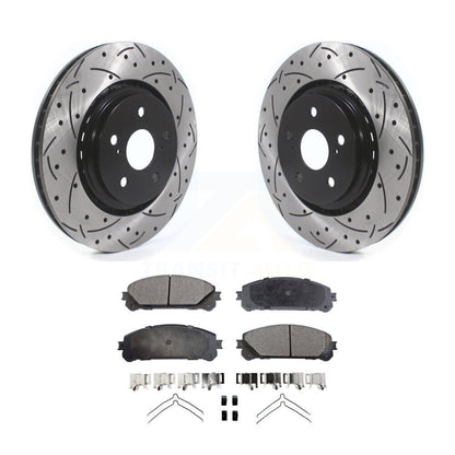 Drill Slot Brake Rotor Ceramic Pad Front Kit For Lexus RX350 Toyota Camry RX450h