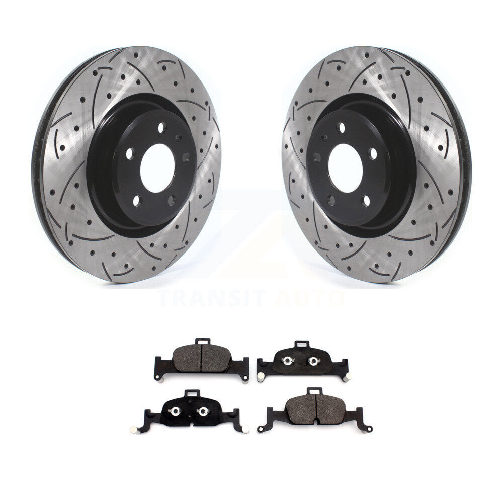 Drill Slot Brake Rotor Ceramic Pad Front Kit For Audi A4 Quattro Q5 A5 Sportback