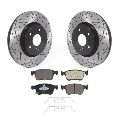 Drilled Slot Disc Brake Rotor Ceramic Pad Front Kit For Honda Civic Accord Acura
