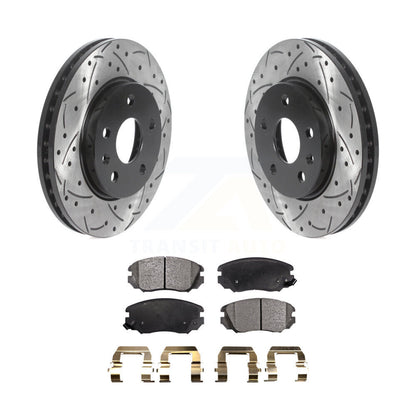 Drilled Slot Brake Rotors Ceramic Pad Front Kit For Chevrolet Malibu Buick Regal