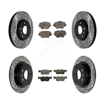 Drilled Slot Brake Rotor & Ceramic Pad Front Rear Kit For Mini Cooper Countryman