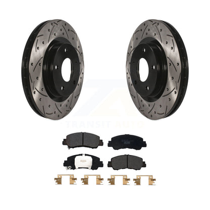 Drilled Slot Disc Brake Rotor Ceramic Pad Front Kit For Mitsubishi Eclipse Cross