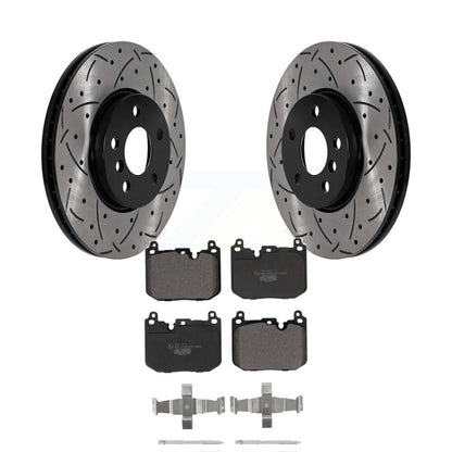 Drill Slot Brake Rotor Ceramic Pad Front Kit For 2017-2020 Mini Cooper Clubman S
