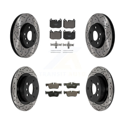 Drill Slot Disc Brake Rotor Ceramic Pad Front Rear Kit For Mini Cooper Clubman S