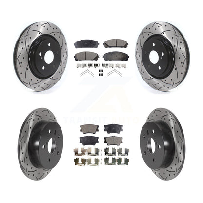 Drill Slot Disc Brake Rotor Ceramic Pad Front Rear Kit For 2022 Toyota Camry TRD